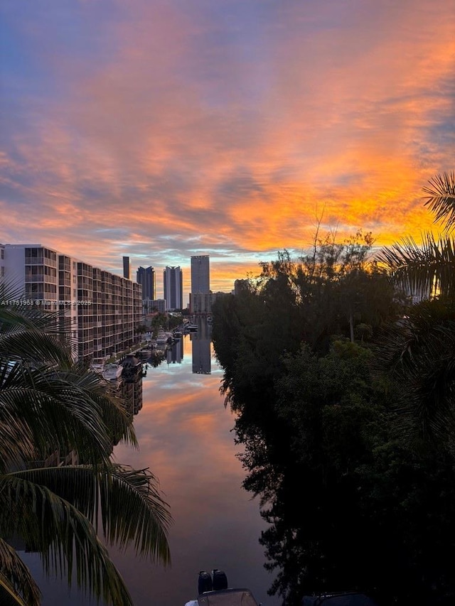 view of city featuring a water view