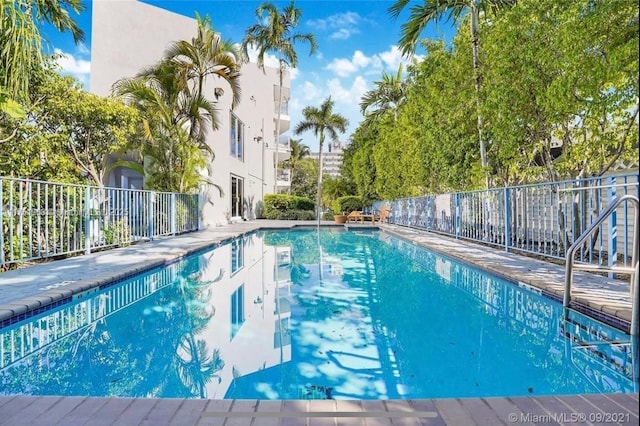 pool with fence