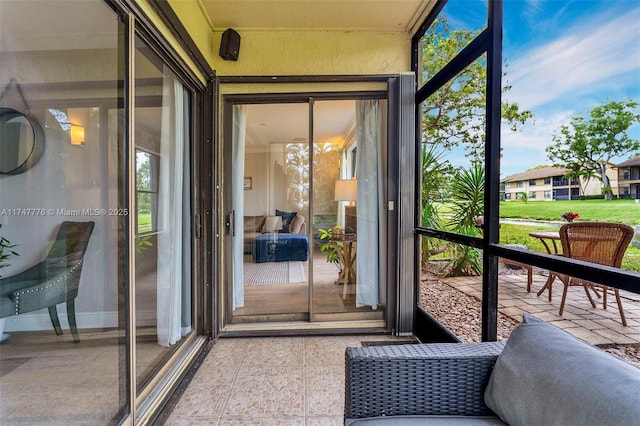 view of sunroom