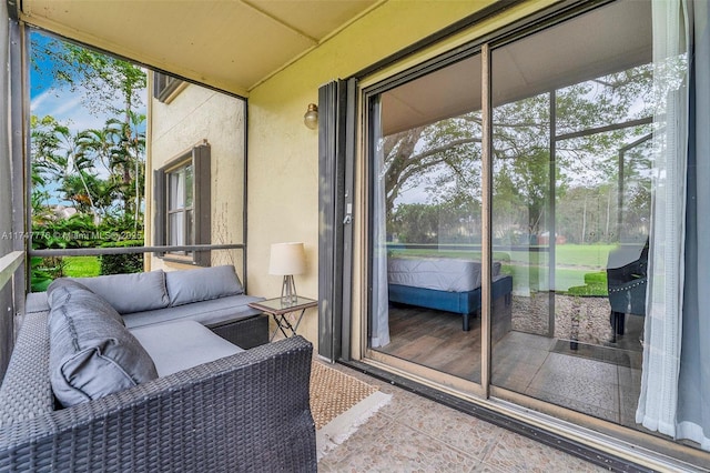 balcony with an outdoor living space