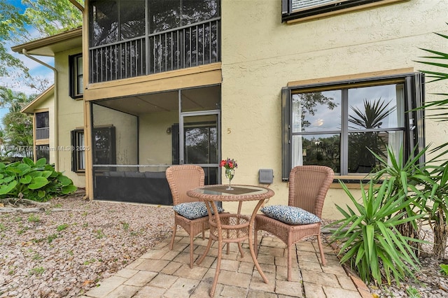 view of patio / terrace featuring a balcony