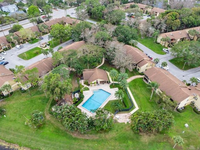 aerial view featuring a residential view