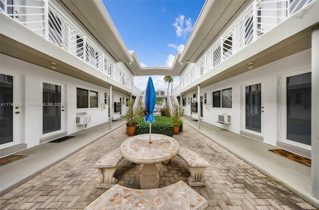 view of community with a patio area