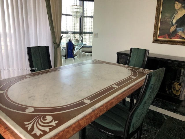 view of dining room