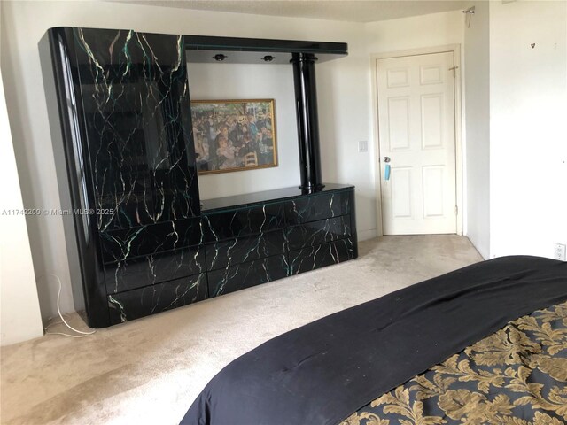 bedroom with carpet