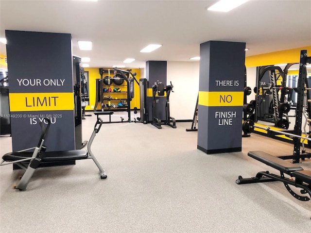 view of exercise room