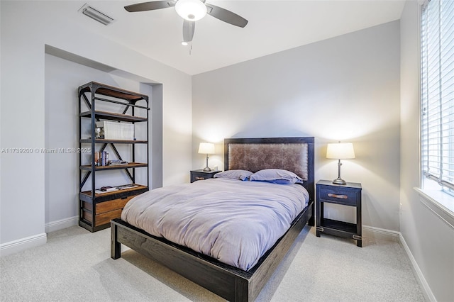 16721 SW 86th Ct, Palmetto Bay, FL 33157 - bedroom with light carpet, baseboards, and a ceiling fan