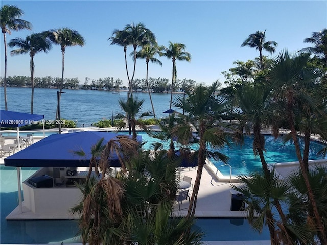 view of water feature