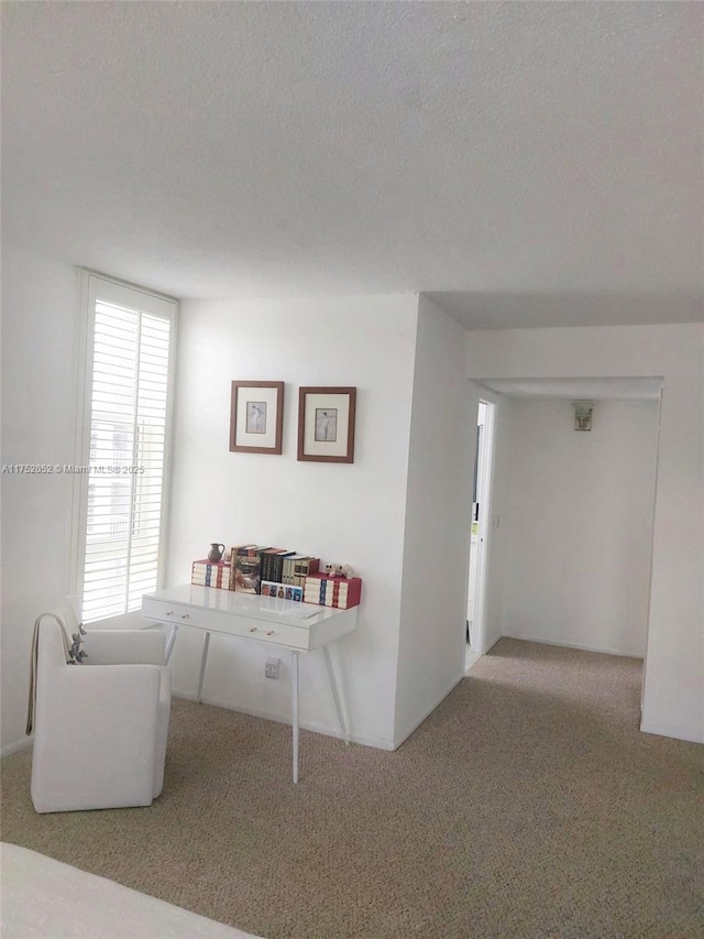 2650 S Course Dr Unit 410, Pompano Beach, FL 33069 - carpeted living room with a textured ceiling