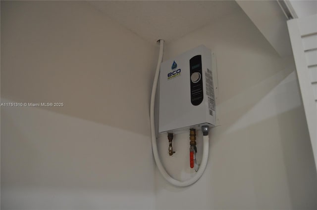 room details with tankless water heater