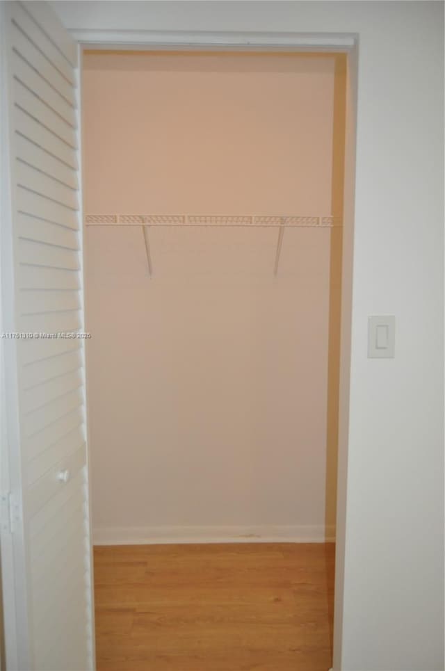 spacious closet featuring light wood finished floors