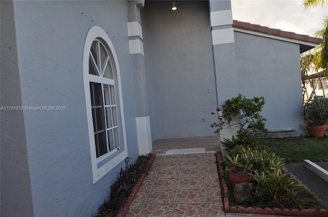 view of home's exterior featuring stucco siding