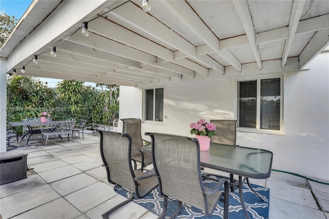 view of patio / terrace featuring outdoor dining space