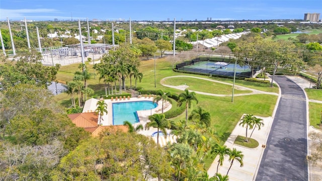 birds eye view of property