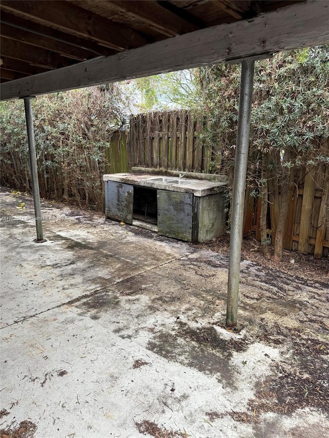 5360 Fletcher St, Hollywood, FL 33021 - view of patio / terrace featuring fence