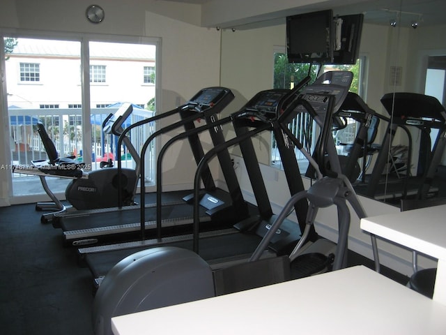 view of exercise room