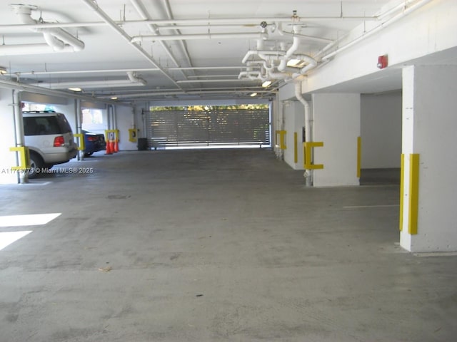 view of parking garage