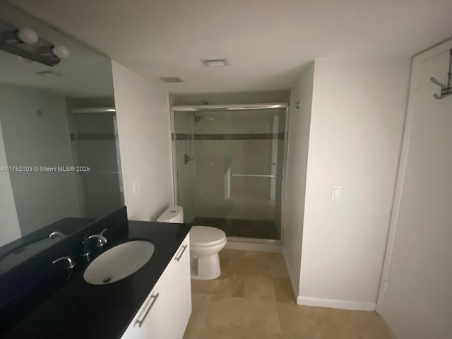 3300 NE 191st St Unit 416, Aventura, FL 33180 - full bathroom with toilet, a stall shower, and vanity