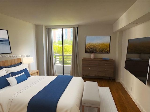 3300 NE 191st St Unit 416, Aventura, FL 33180 - bedroom with dark wood finished floors and baseboards