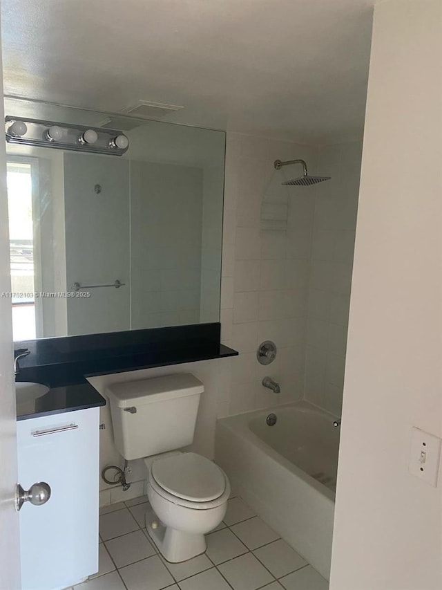 3300 NE 191st St Unit 416, Aventura, FL 33180 - bathroom with toilet, tile patterned flooring, tub / shower combination, and vanity