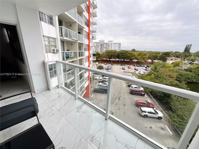 balcony featuring a city view