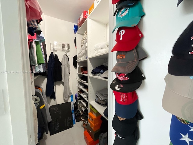 view of walk in closet