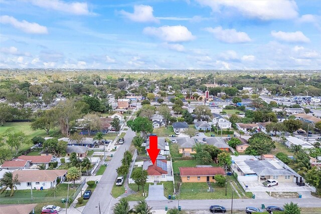 bird's eye view with a residential view