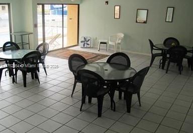 dining room with light tile patterned floors