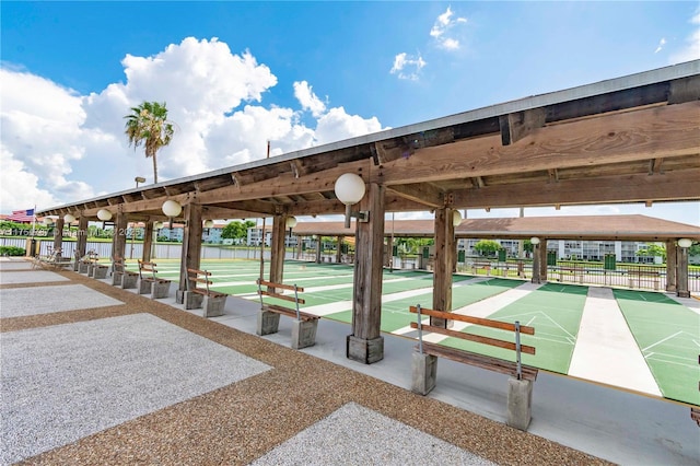 surrounding community with shuffleboard