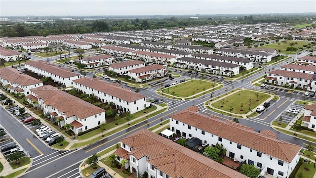 bird's eye view with a residential view