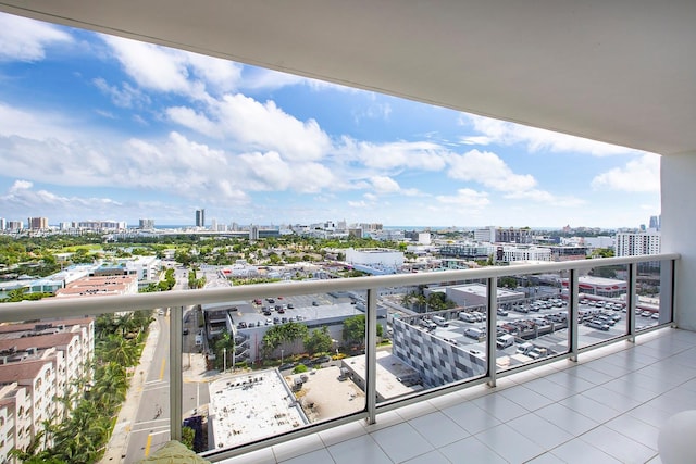 balcony with a city view