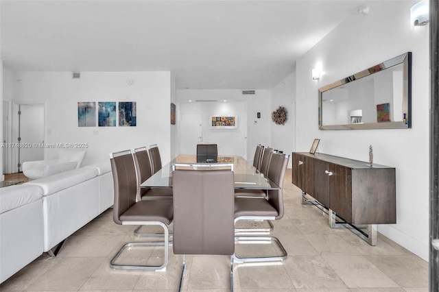 dining area with visible vents