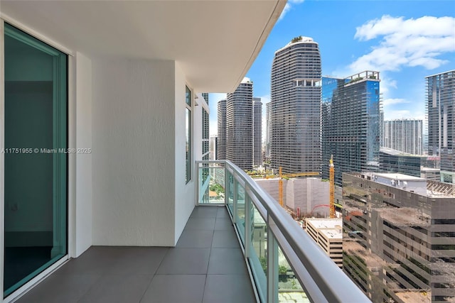 balcony featuring a city view