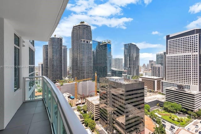 balcony featuring a view of city