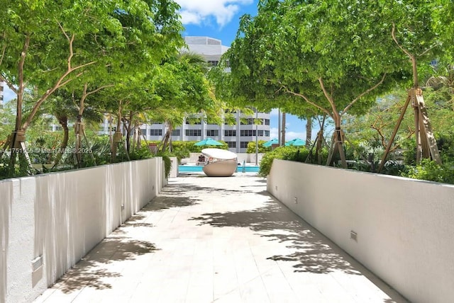 view of patio with fence