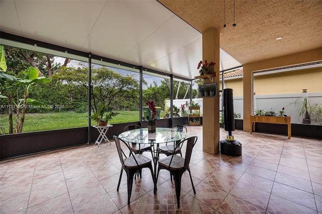 view of sunroom