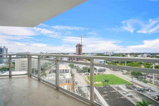 balcony with a city view