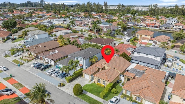 birds eye view of property featuring a residential view