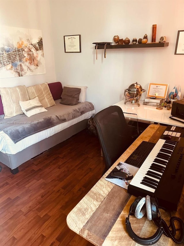 interior space featuring wood finished floors