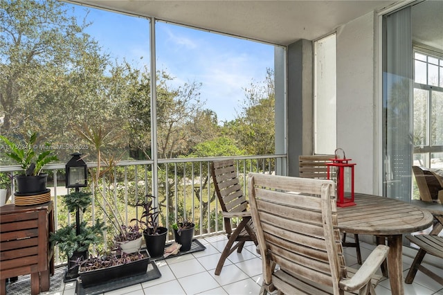 view of sunroom