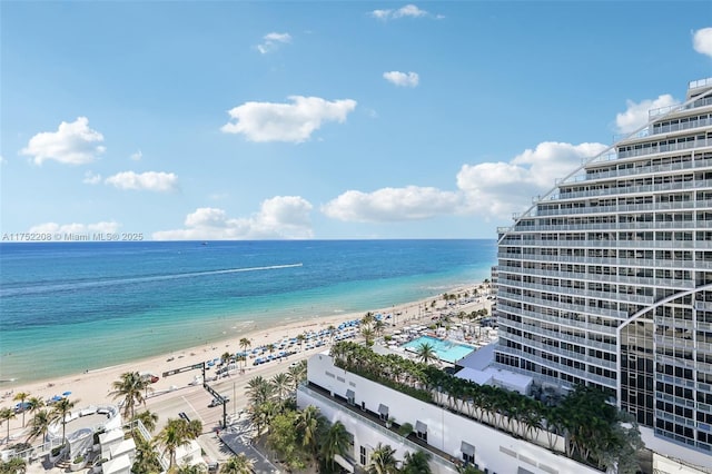 property view of water with a view of the beach