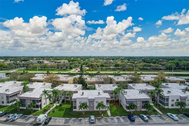 aerial view with a residential view