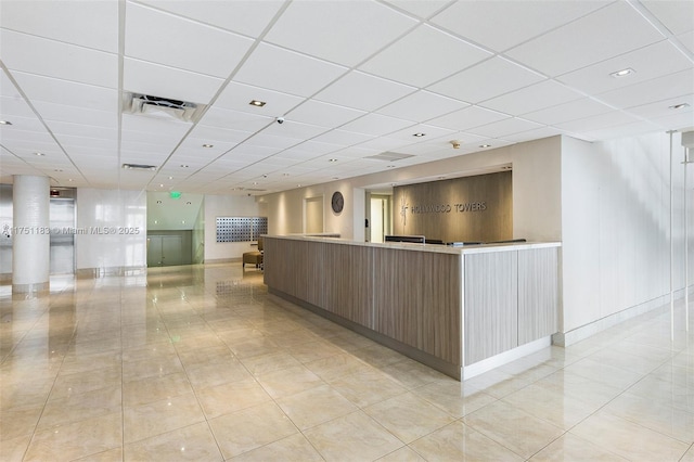 reception area with visible vents