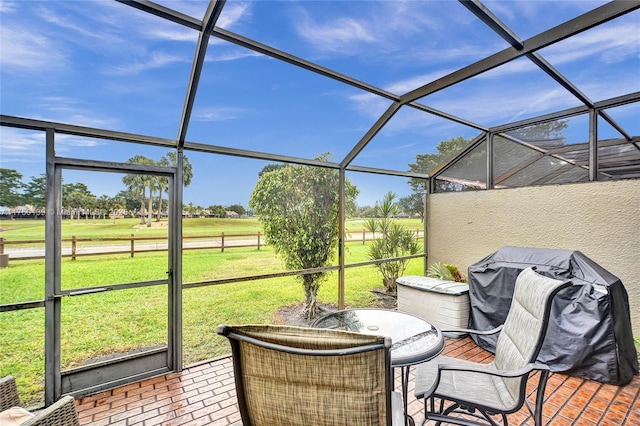 sunroom with a healthy amount of sunlight