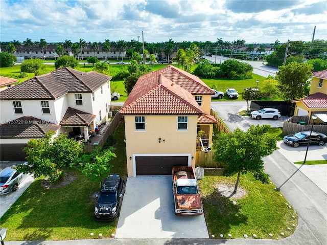 aerial view featuring a residential view