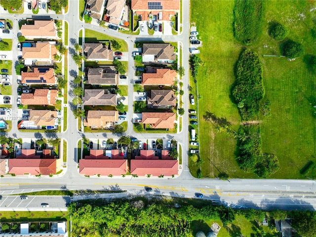 drone / aerial view featuring a residential view