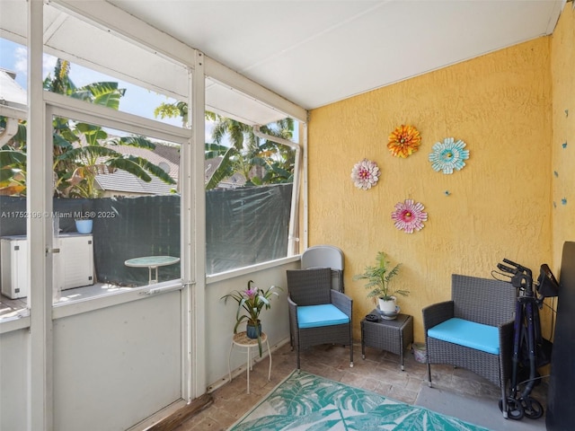 view of sunroom