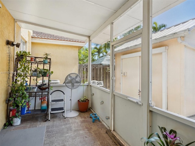 view of sunroom / solarium