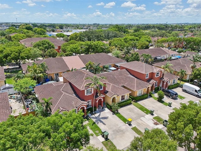 bird's eye view with a residential view