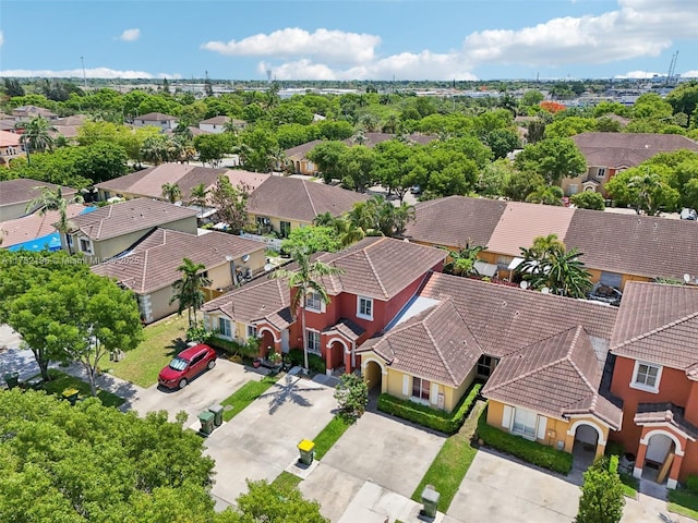 drone / aerial view featuring a residential view